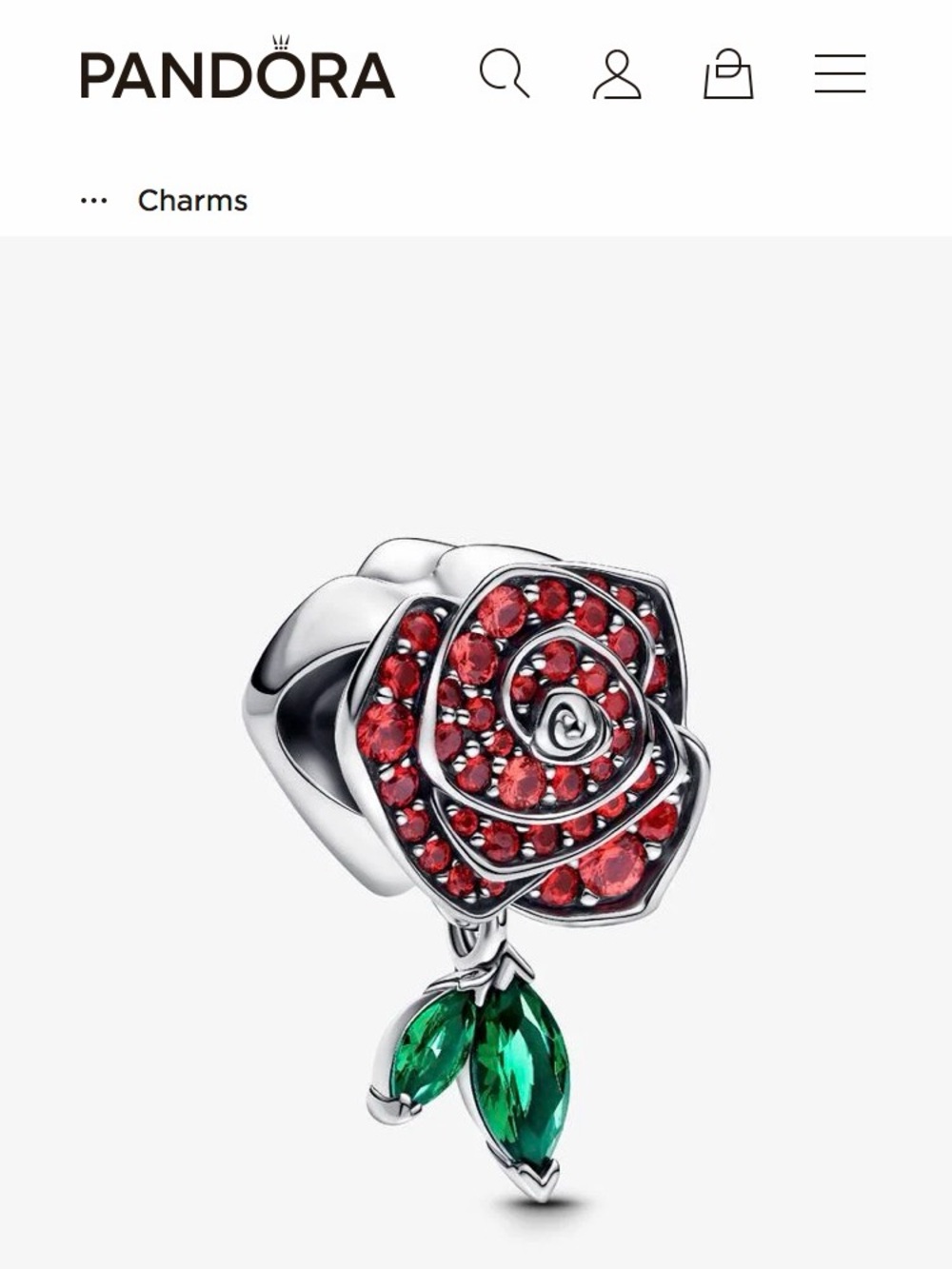 Brand new Rose Pandora charm
